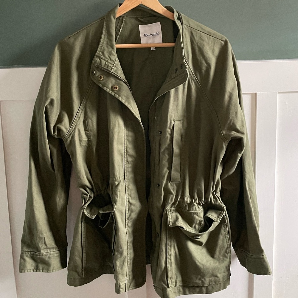 Madewell classic green canvas cargo jacket